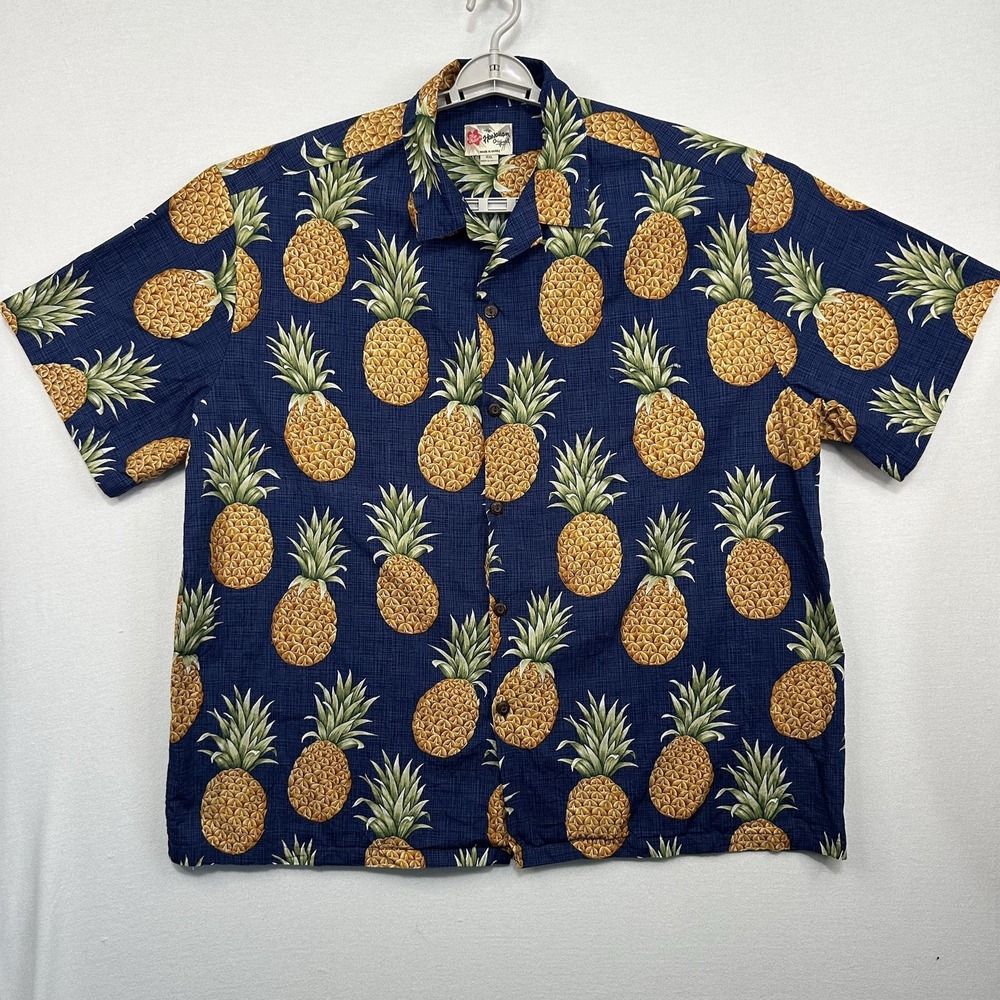 Hilo Hattie The Hawaiian Original 4XL Pineapple Allover Print ButtonUp CampShirt